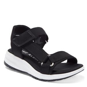 ANNE‎ KLEIN Goldie Sport Sneaker Sandal, Comfort Cushioned, Black, Size 9.5, NWT